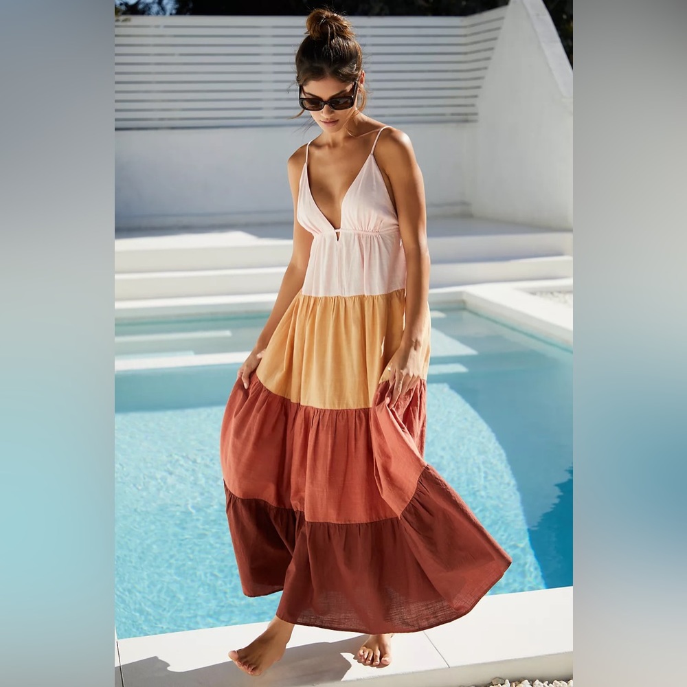 Anthropologie Colorblock Maxi